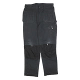 DICKIES Mens Black Cotton Blend Relaxed Straight Trousers W36 L32 Workwear