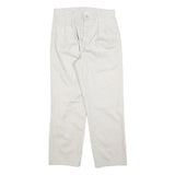 WRANGLER Mens Cotton Blend White Regular Fit Straight Leg Trousers W30 L27