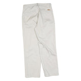 WRANGLER Mens Cotton Blend White Regular Fit Straight Leg Trousers W30 L27