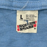 Wnwz-Fm Presents Hands Across The Beach Screen Stars Single Stitch T-Shirt - Large Blue Cotton Blend