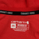 Carhartt Long Sleeve T-Shirt - 2XL Red Cotton