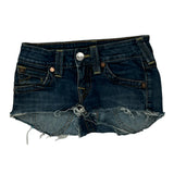True Religion Denim Shorts - 25W US 0 Dark Wash Cotton