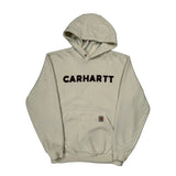 Carhartt Spellout Hoodie - Medium Cream Cotton