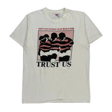 Single Stitch Soffe Graphic T-Shirt - Large White Cotton