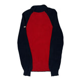 Nautica Striped 1/4 Zip - Medium Navy Cotton