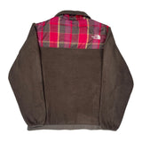 The North Face Checked Denali Fleece Jacket - Small Gray Polyester