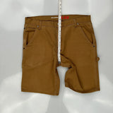 Dickies Carpenter Shorts - 36W 11L Brown Cotton Blend