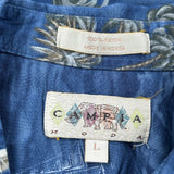 Campia Moda Hawaiian Shirt - Large Blue Viscose