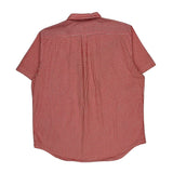 Lacoste Checked Short Sleeve Shirt - 2XL Red Cotton