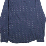 TOMMY JEANS Mens Blue & Pink Slim Fit Shirt S Cotton Button Long Sleeve