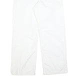 HOLLISTER Womens White Relaxed Straight Trousers W30 L30 Cotton Blend Casual Zip