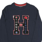 TOMMY HILFIGER Womens Navy Blue Cotton Blend Crew Neck Sweatshirt S