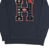 TOMMY HILFIGER Womens Navy Blue Cotton Blend Crew Neck Sweatshirt S