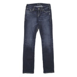 SILVER JEANS CO Womens Slim Blue Denim Jeans W27 L32 Stylish Stitching Zip
