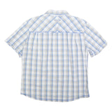 MAMMUT Mens Blue & Cream Check Shirt L Lightweight Cotton Casual Summer