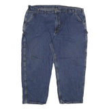 CARHARTT Mens Relaxed Blue Denim Jeans W46 L28 Workwear Zip Closure