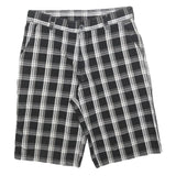DICKIES Mens Shorts Black & Grey Check Casual M W32 Cotton Blend Smart
