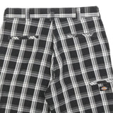 DICKIES Mens Shorts Black & Grey Check Casual M W32 Cotton Blend Smart