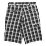 DICKIES Mens Shorts Black & Grey Check Casual M W32 Cotton Blend Smart