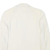 MAX MARA Womens Cream Jacket S Polyester Blend Plain Button Closure Classic Fit