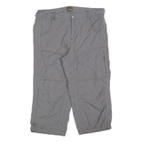 BIG TRAMP Womens Polyester Grey Relaxed Capri Trousers W32 L21 Outdoor Casual