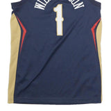 NIKE Mens Blue & Beige New Orleans Basketball Jersey S Sleeveless V-Neck