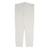TOMMY HILFIGER Womens Cotton Blend Slim White Trousers W35 L28 Stylish Comfort