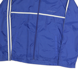ADIDAS Mens Blue Zip Jacket M Polyester Track Plain Striped Classic Sportswear