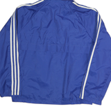 ADIDAS Mens Blue Zip Jacket M Polyester Track Plain Striped Classic Sportswear