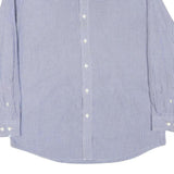 NAUTICA Mens Blue Check Shirt L Classic Button-Down Long Sleeve Cotton Blend