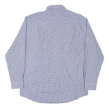 NAUTICA Mens Blue Check Shirt L Classic Button-Down Long Sleeve Cotton Blend