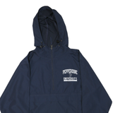 CHAMPION Mens Navy Blue Windbreaker XS Polyester University Printed Zip Jacket
