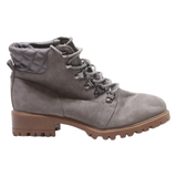 NEW LOOK Lace-Up Boots Grey Suede Womens UK 4