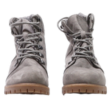 NEW LOOK Lace-Up Boots Grey Suede Womens UK 4