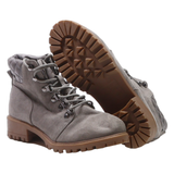NEW LOOK Lace-Up Boots Grey Suede Womens UK 4