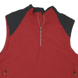 ADIDAS Mens Red & Black Zip Jacket L Polyester Blend Plain Casual Sportswear