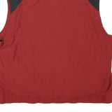 ADIDAS Mens Red & Black Zip Jacket L Polyester Blend Plain Casual Sportswear