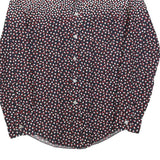 KOTTING Womens Black & Red Pattern Cotton Blend Shirt M Long Sleeve Button