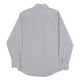 LACOSTE Mens Blue Pattern Shirt L Cotton Classic Button-Down Long Sleeve