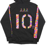 Mens Black Colourblock 10th Anniversary Zip Jacket M Polyester Blend Hooded