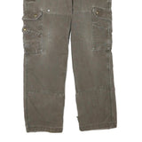 CARHARTT Womens Cotton Blend Regular Fit Grey Workwear Cargo Trousers W35 L29