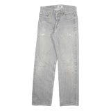 LEVI'S 501 Mens Jeans Grey Regular Straight Denim W26 L27 Classic Button Fly