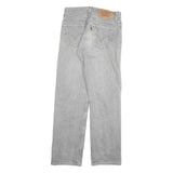 LEVI'S 501 Mens Jeans Grey Regular Straight Denim W26 L27 Classic Button Fly