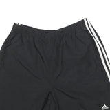 ADIDAS Mens Black Casual Shorts L W34 Polyester Sportswear Elastic Waistband