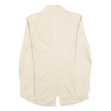 TOMMY HILFIGER Womens Cream Plain Cardigan Button Up Regular Size M Cotton Blend