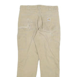 CARHARTT Mens Regular Fit Beige Cotton Blend Trousers W30 L30 Workwear Zip
