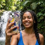 Seashell Aquarius Water iPhone 15 Pro Case - Lifestyle photo showing phone case in use