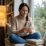 Seashell Pisces Fish iPhone 14 Case - Lifestyle photo showing phone case in use