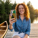 Seashell Capricorn Sea Goat iPhone 15 Pro Case - Lifestyle photo showing phone case in use