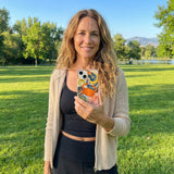 Seashell Cancer Crab iPhone 14 Case - Lifestyle photo showing phone case in use